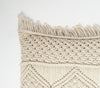 Macrame Fringed Square Cushion Cover Macrame Fringed Square Cushion Cover