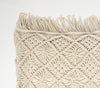 Macrame Fringed Square Diamond Design Cushion Cover Macrame Fringed Square Diamond Design Cushion Cover