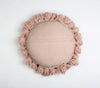 Hand Knitted Round Cushion Cover - Dusty Pink
