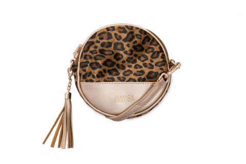 Jessica Bratich Rubika Kids Bag - Leopard/Gold - Neapolitan Homewares