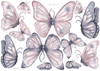 Isla Dream Prints - Wall Decals - Butterfly Blush - Neapolitan Homewares Isla Dream Prints - Wall Decals - Butterfly Blush - Neapolitan Homewares