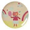 RICE Kids Melamine Plate - Girls Happy Camper - Neapolitan Homewares RICE Kids Melamine Plate - Girls Happy Camper - Neapolitan Homewares