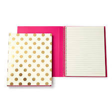 Kate Spade Spiral Notebook Gold Dots - Neapolitan Homewares