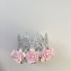 Love Crush Crown - Sienna Silver Lace Crown with Flowers - Neapolitan Homewares Love Crush Crown - Sienna Silver Lace Crown with Flowers - Neapolitan Homewares