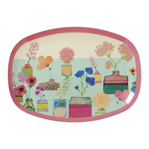 RICE melamine rectangular plate - Flower Display - Neapolitan Homewares