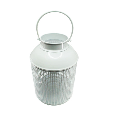 Hanging Metal Lantern - Small White - Neapolitan Homewares