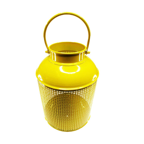 Hanging Metal Lantern - Small Yellow - Neapolitan Homewares