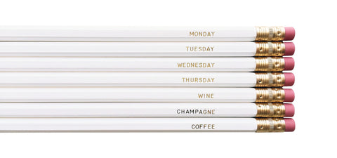 August & Co Pencil Set - Monday to Coffee - Neapolitan Homewares