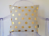 A Tea with the Queen cushion cover - gold dots - Neapolitan Homewares A Tea with the Queen cushion cover - gold dots - Neapolitan Homewares