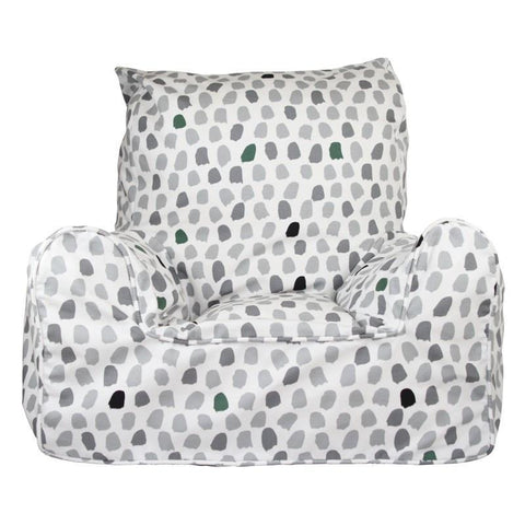 Lelbys bean chair - splotches grey & green - Neapolitan Homewares