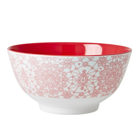 RICE melamine two tone bowl - Lace Coral - Neapolitan Homewares