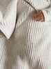 Bundl Vanilla Speckles Organic Ribbed Blanket