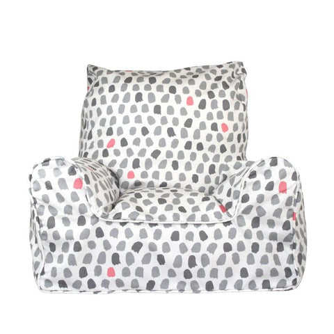 Lelbys bean chair - splotches grey & pink - Neapolitan Homewares