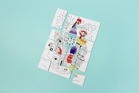 OMY Design & Play Colouring Jigsaw Puzzle - Neapolitan Homewares