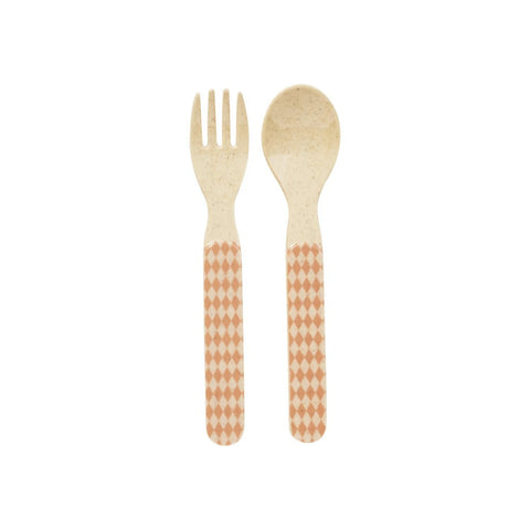 RICE Kids bamboo melamine fork & spoon - Animal - Neapolitan Homewares
