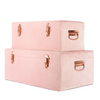Petit Luxe Bebe Velvet Storage Case Set - Dusty Pink - Neapolitan Homewares