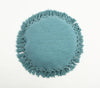 Tasseled Round Cushion Cover - Sea Blue