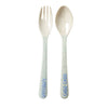 RICE Kids bamboo melamine fork & spoon - Race - Neapolitan Homewares