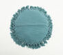 Tasseled Round Cushion Cover - Sea Blue