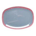 RICE melamine rectangular plate - Sailor Stripe print - Neapolitan Homewares