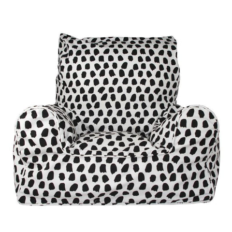 Lelbys bean chair - splotches black & white - Neapolitan Homewares