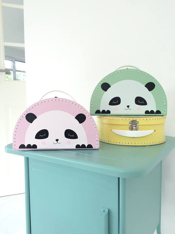 Kids Boetiek Suitcase - Panda Mint - Neapolitan Homewares