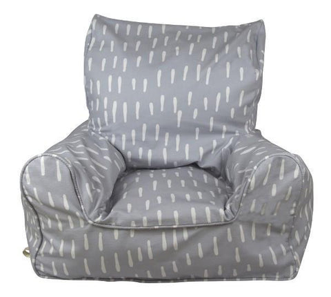 Lelbys Bean Chair -  Grey Raindrops - Neapolitan Homewares